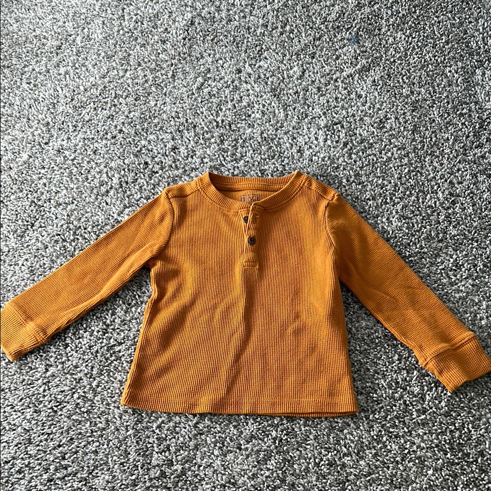 2t Toddler Boys Long Sleeve Waffle Shirt